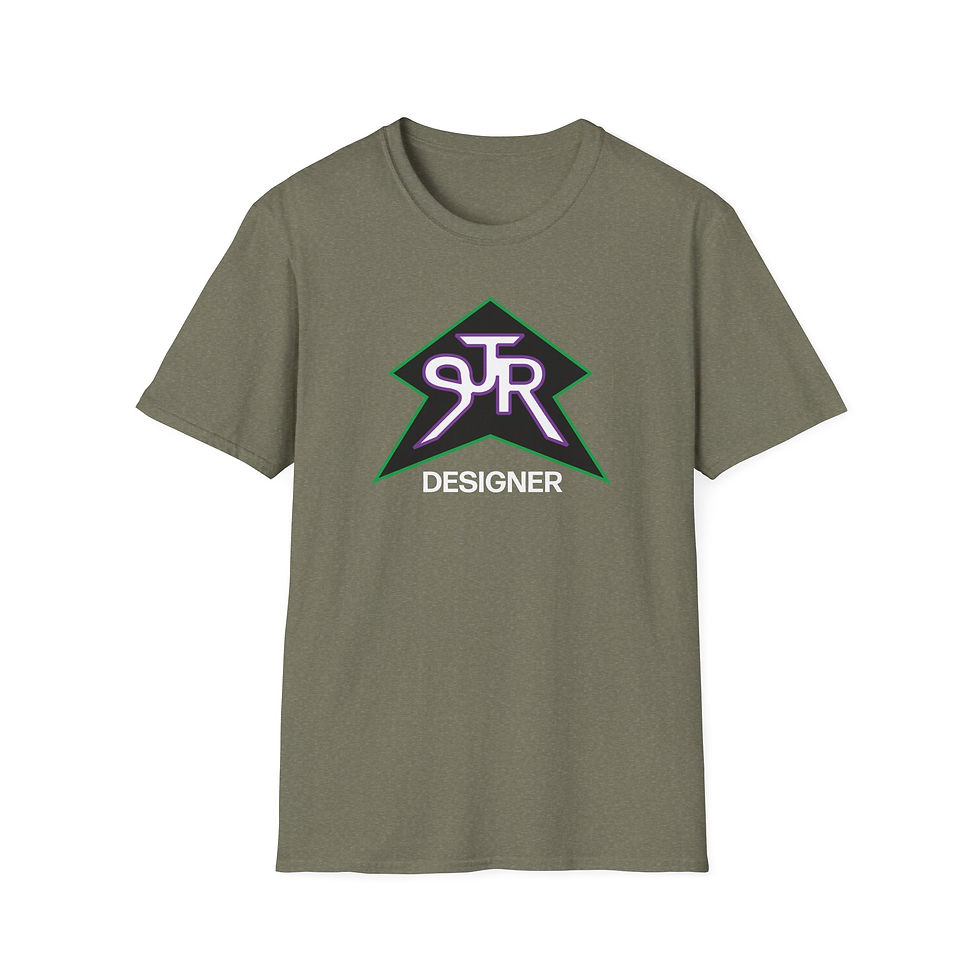 Thumbnail: SJR Designer Star Black Graphic Tee Purple/Green