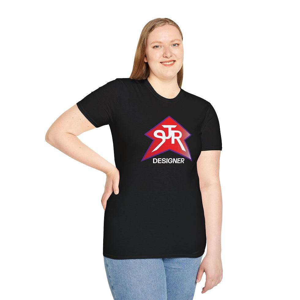 Thumbnail: SJR Designer Star Black Graphic Tee Red/Purple Gradient