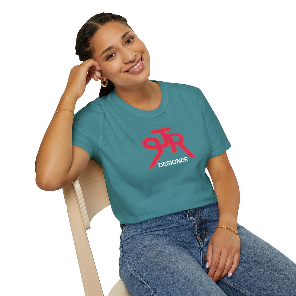 Thumbnail: SJR Designer Black Graphic Tee Pink/Orange