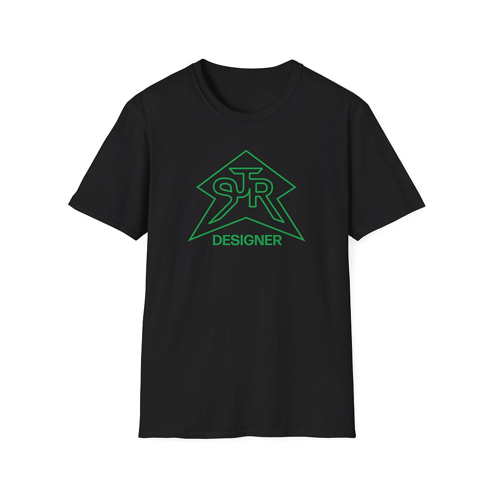 Thumbnail: SJR Designer Star Graphic Tee Green Outline