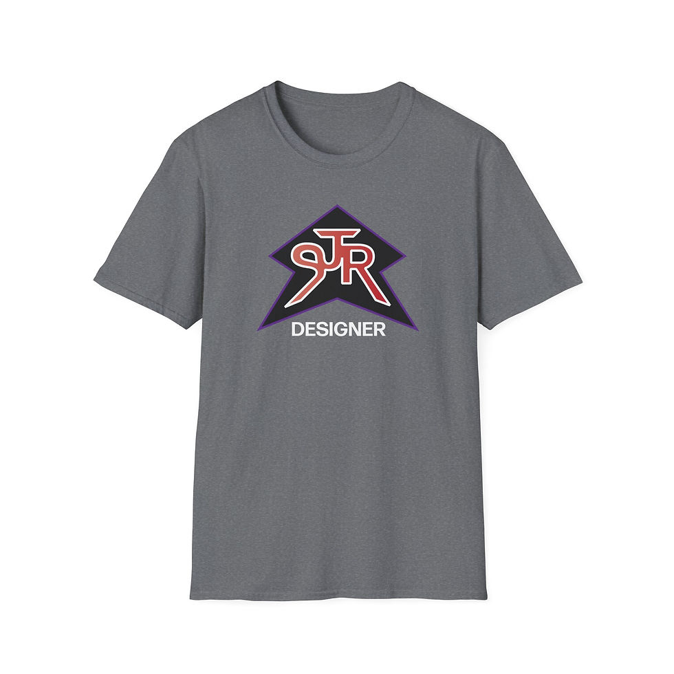 Thumbnail: SJR Designer Star Black Graphic Tee Purple/Red Gradient