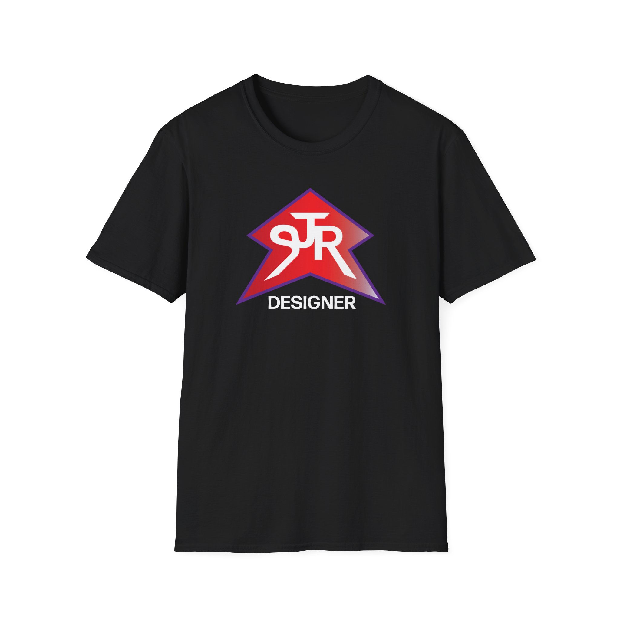 SJR Designer Star Black Graphic Tee Red/Purple Gradient