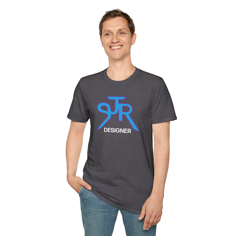 Thumbnail: SJR Designer Black Graphic Tee Blue/Purple