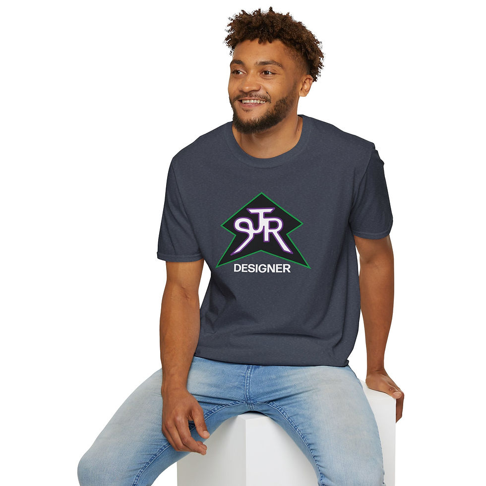 Thumbnail: SJR Designer Star Black Graphic Tee Purple/Green