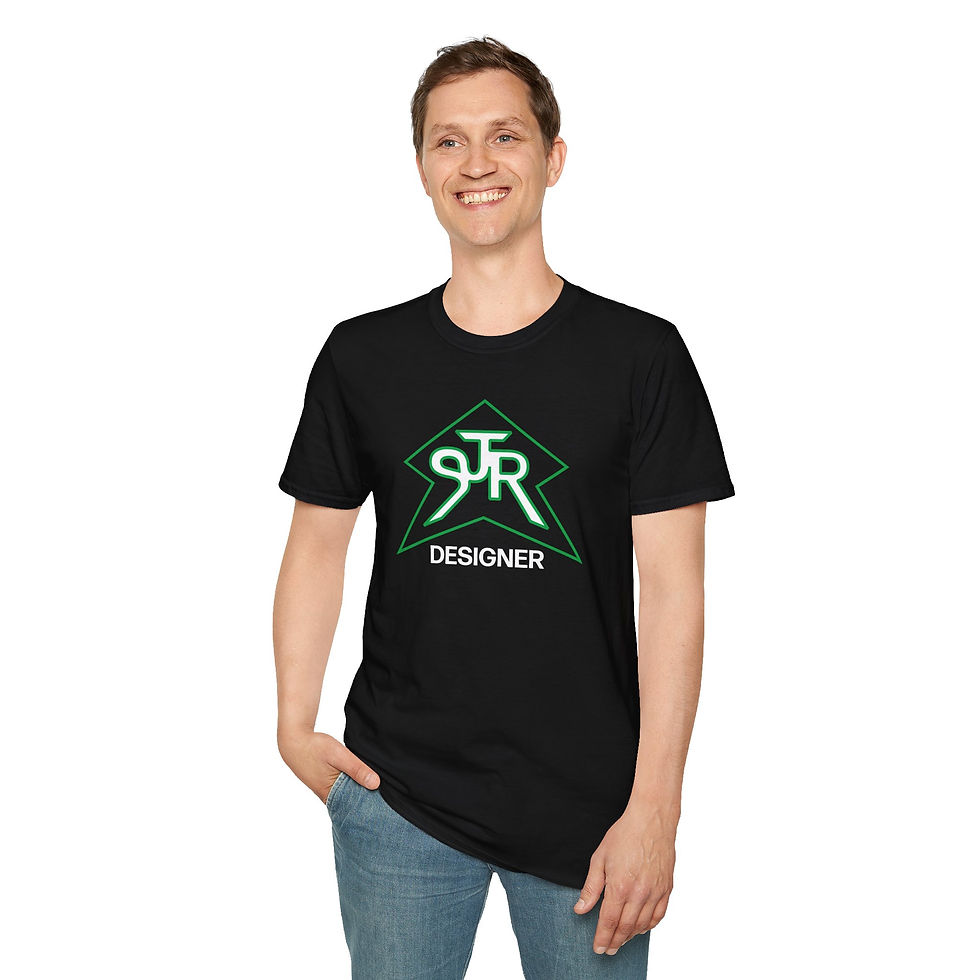 Thumbnail: SJR Designer Star Black Graphic Tee Green