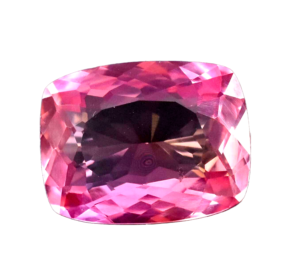 Thumbnail: 18.48 CT Certified Padparadscha Sapphire Cushion Cut