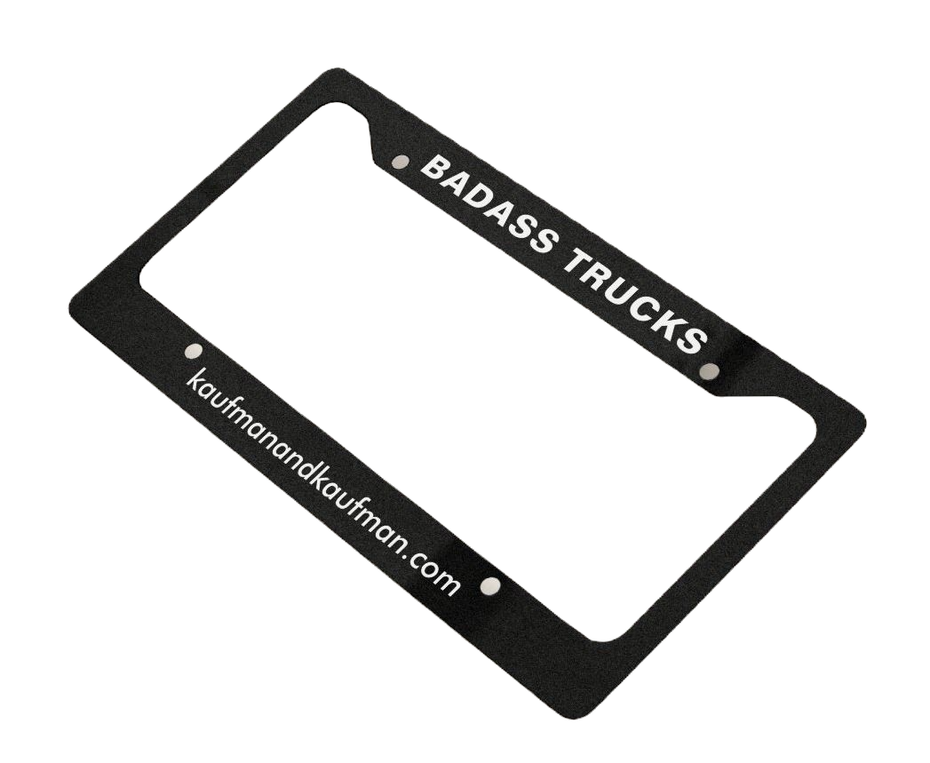 BADASS TRUCKS LICENSE PLATE FRAME