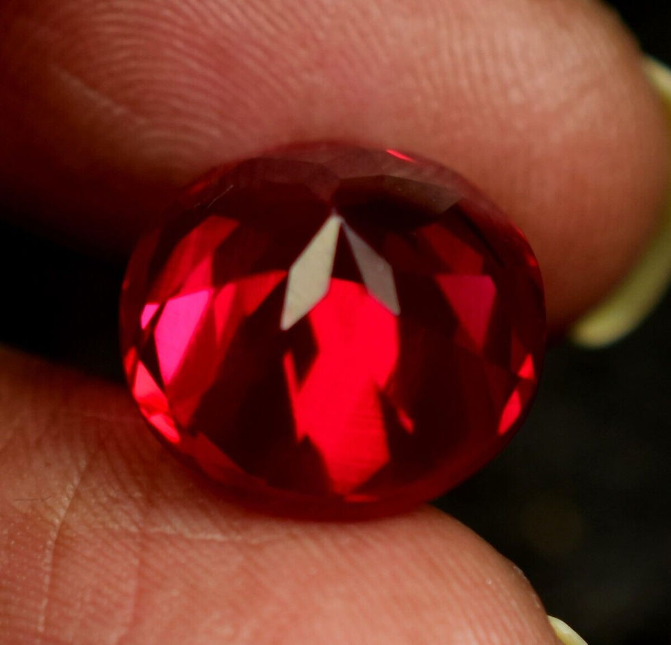 Thumbnail: 10.10 CT NATURAL MOZAMBIQUE BLOOD RED RUBY CERTIFIED ROUND GEMSTONE
