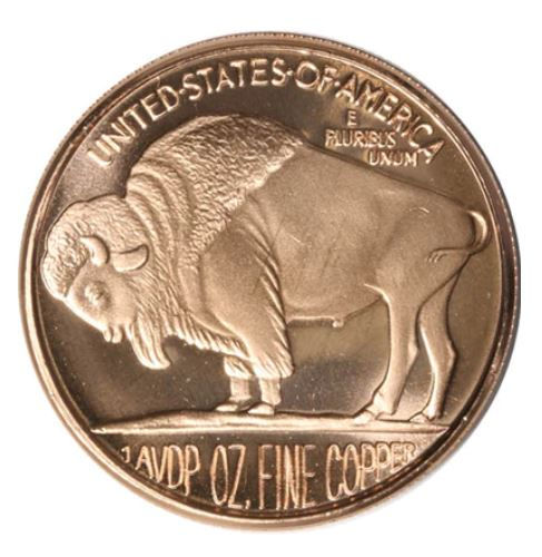 Thumbnail: 1 oz. AVDP SilverTowne Buffalo Copper Round