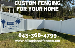 white vinyl fencing by Hilton Head Fence