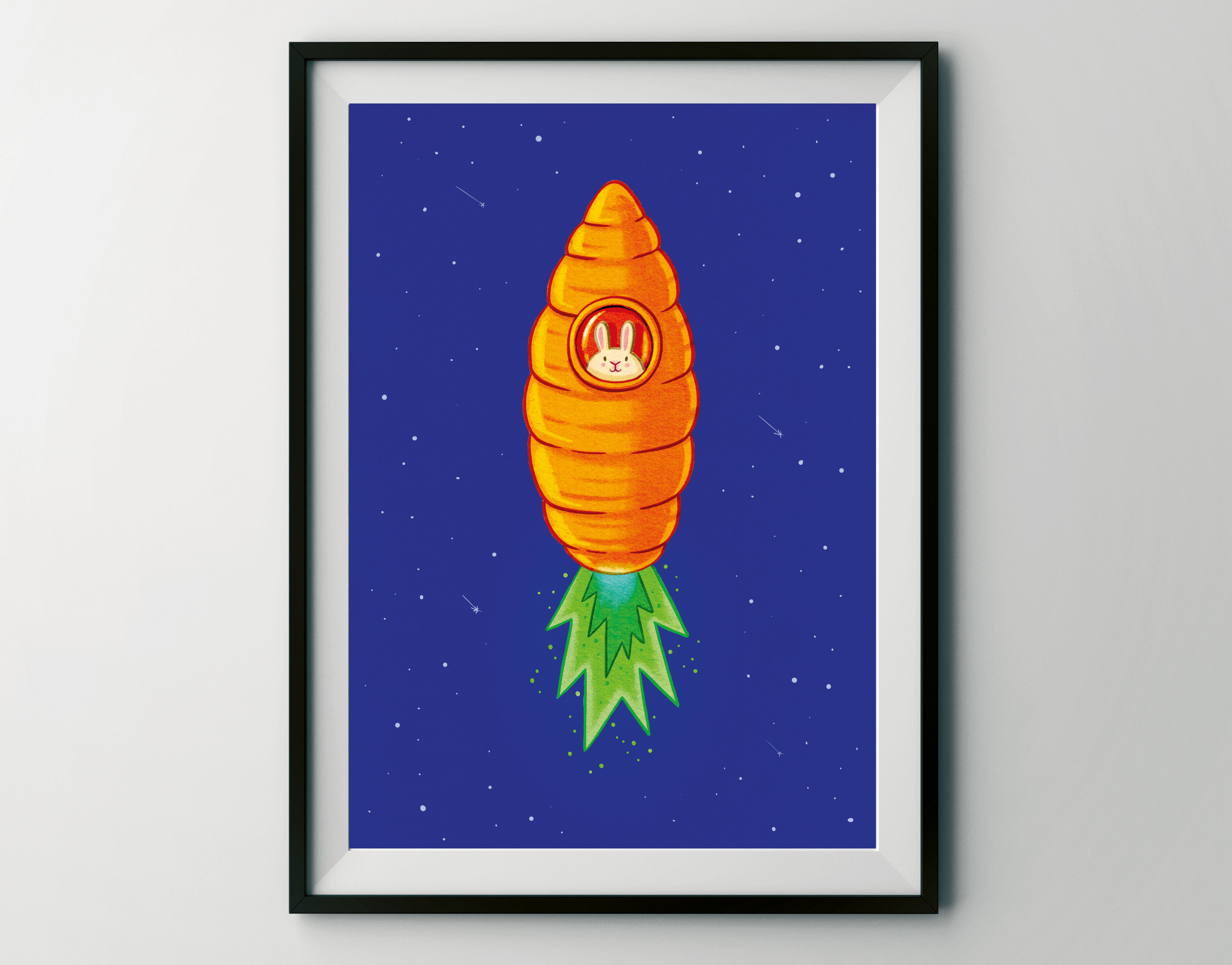 Kunstdruck "Karottenrakete"