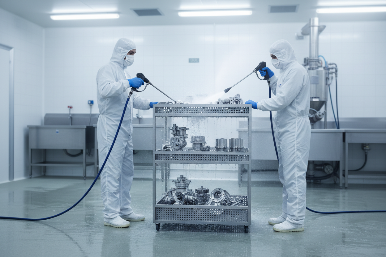 GMP Perforated Wash Trolley - 316 Stainless Steel