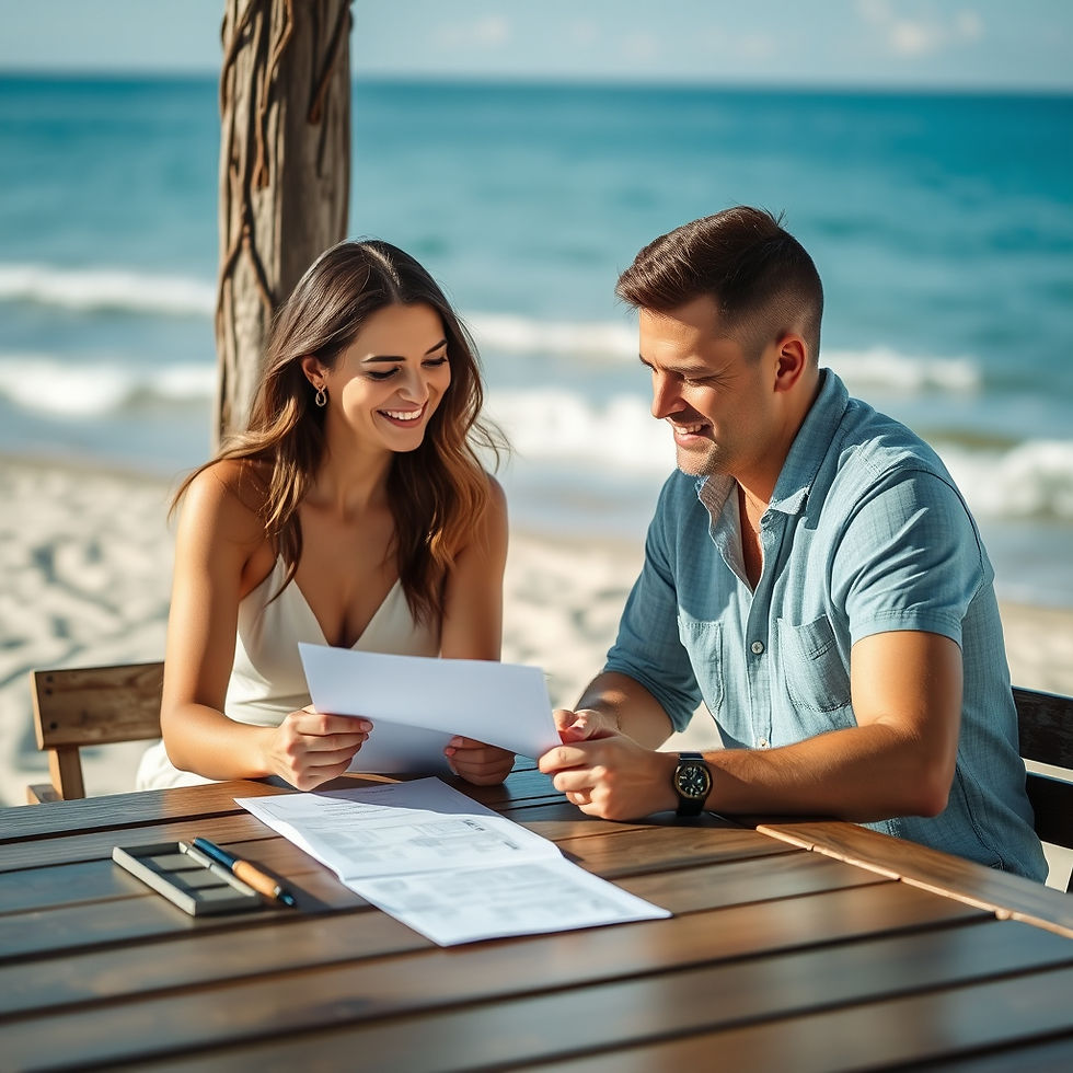 Eye-level view of a diver filling out a medical questionnaire before a dive