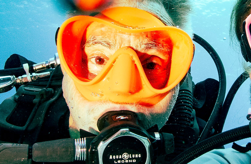 Diver  with a Single Lens Mask