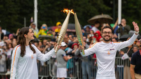 La flamme olympique à Rambouillet
