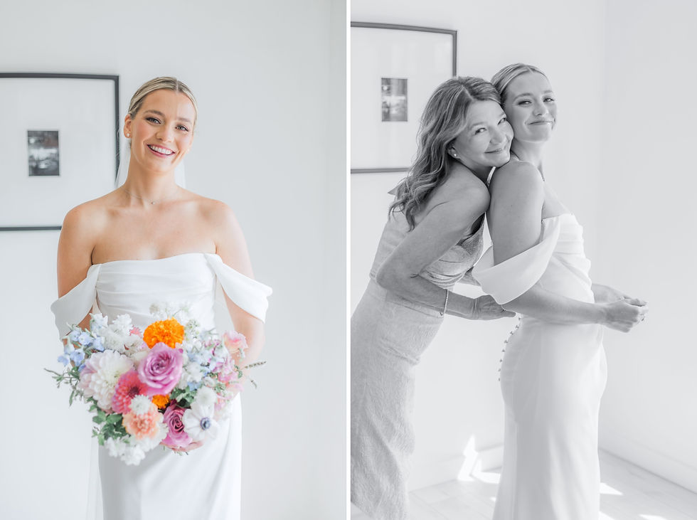 bride and her mom before her wedding at Wild Carrot St. Louis