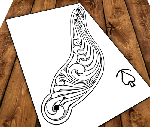 Splving Patterns. Image Classic Scrolls ~ Dovewing Spur Straps PDF Pattern | Swinging Spade