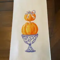 Chinoiserie Pumpkins Tea Towel