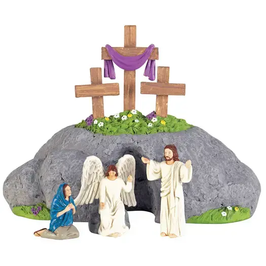 EASTER NATIVITY 4 PIECE SET RESIN