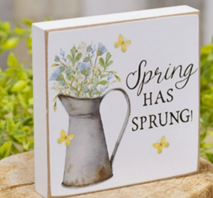 Thumbnail: Spring Has Sprung Wooden Block, 2 Assorted