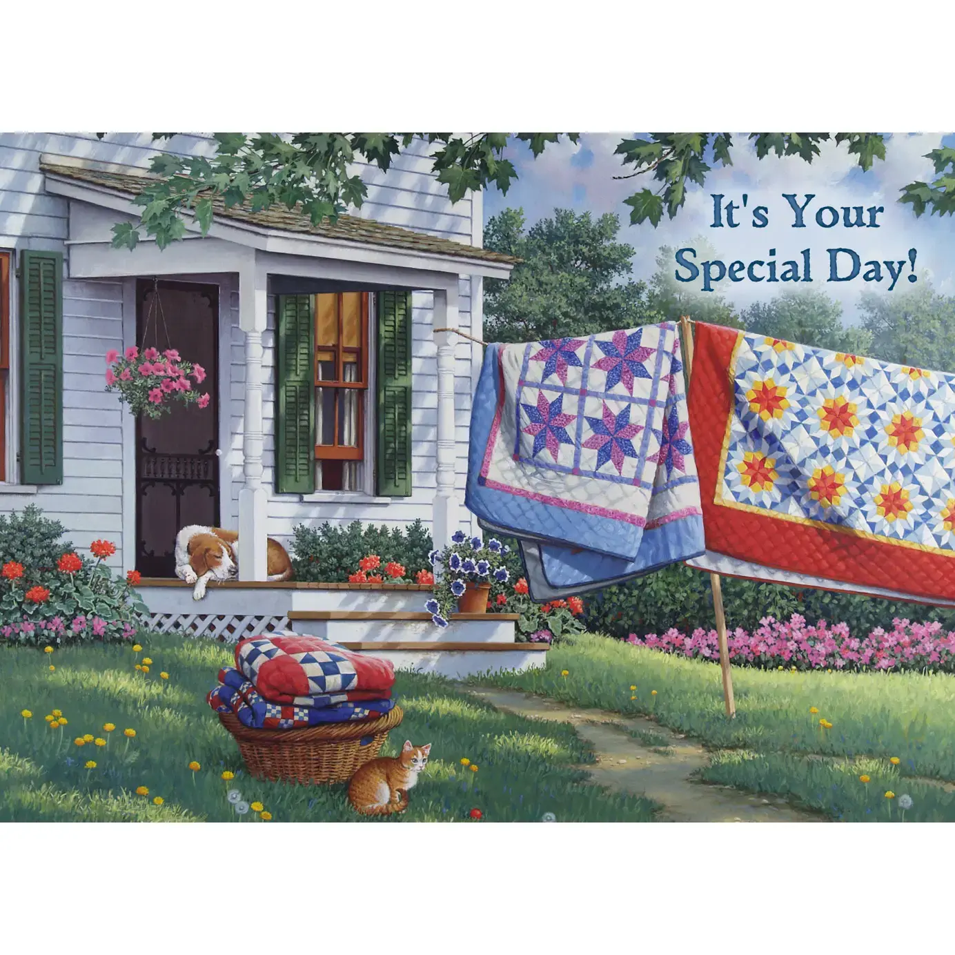 Quilts in Summer - Birthday Card