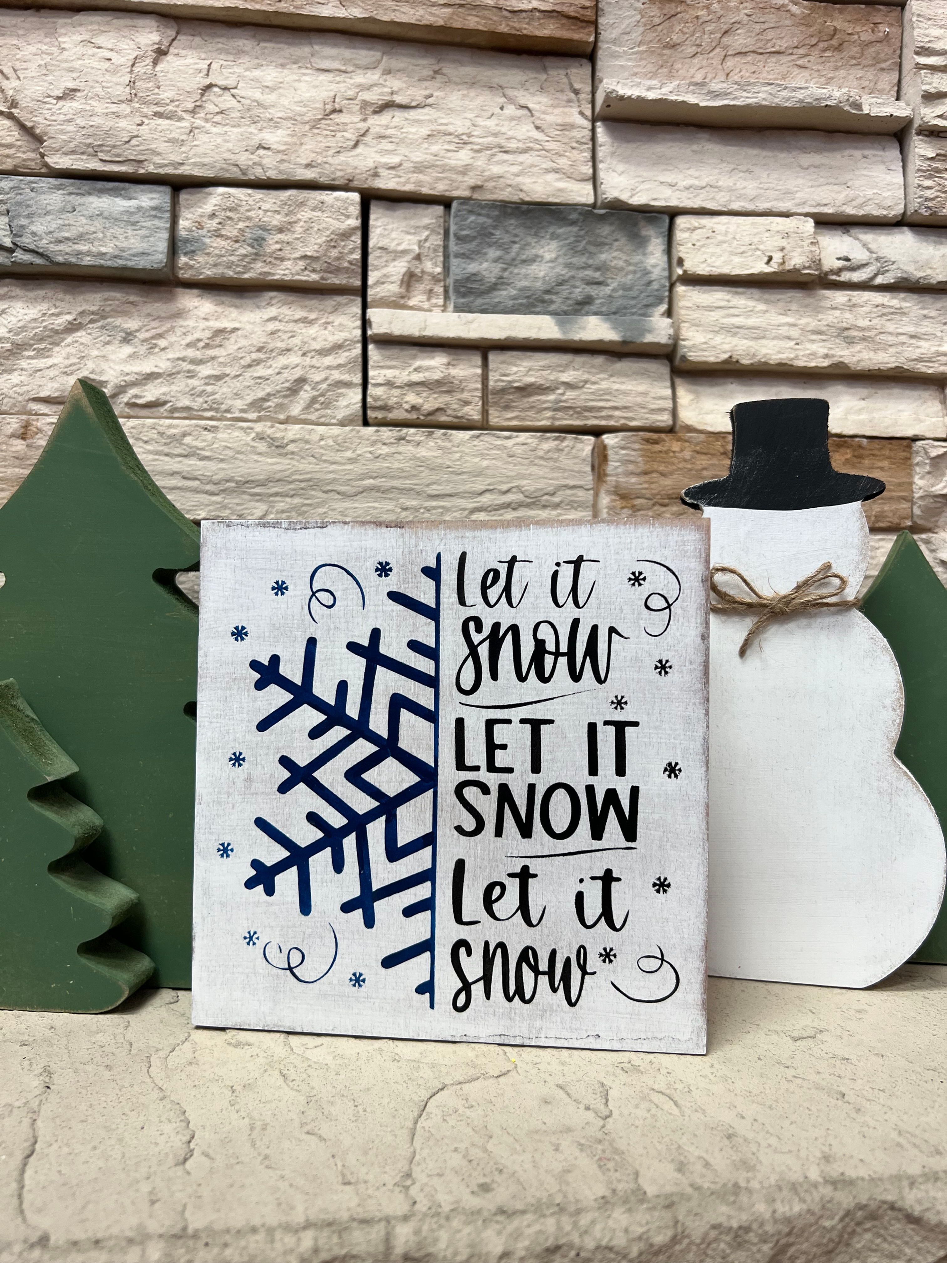 LET IT SNOW SHELF SITTER