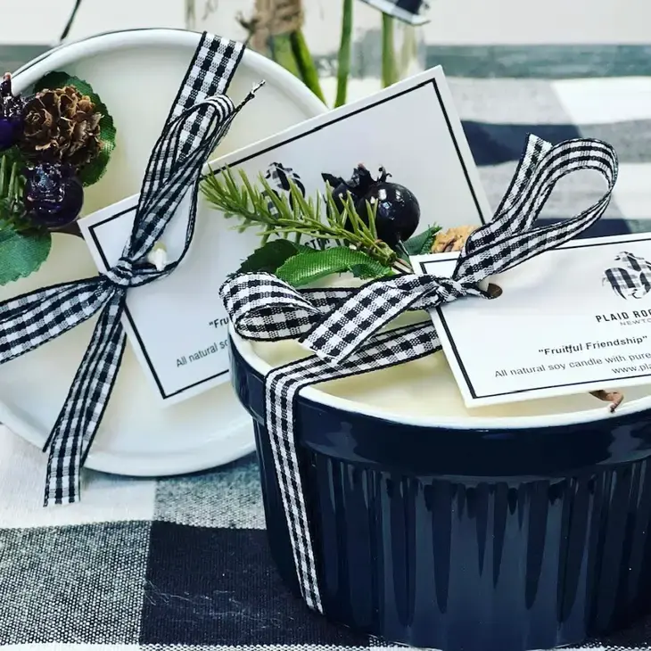 Ramekin Soy Candle - Navy (Fruitful Friendship)