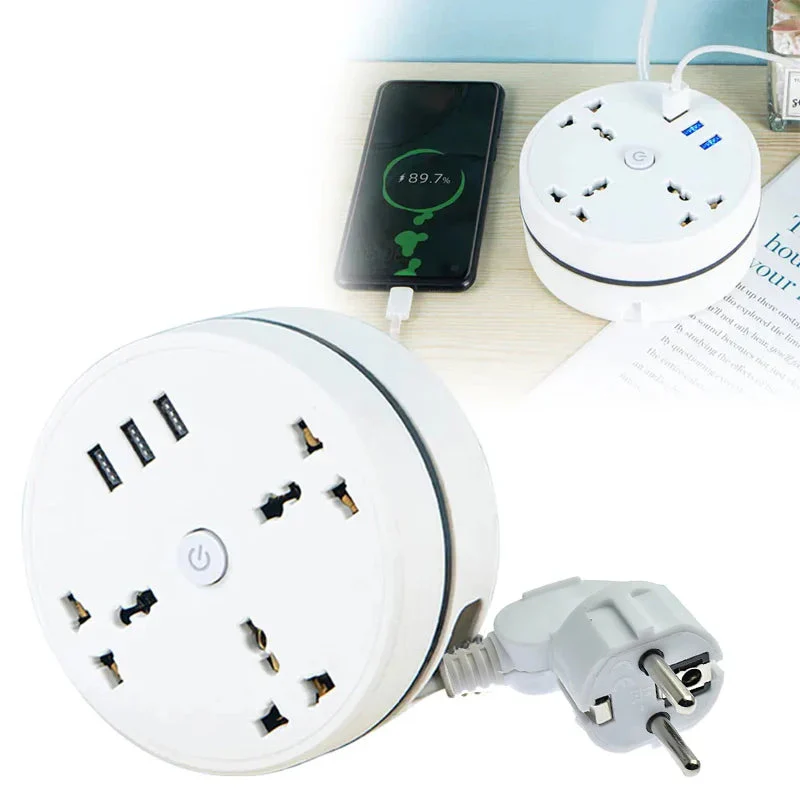 EU Plug AC Outlet Smart Home Power Strip – Multipurpose Electrical Extension Cor