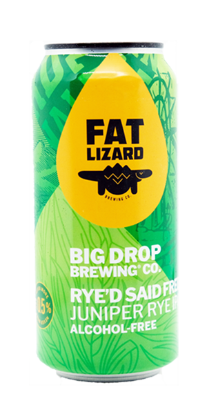 Big Drop Brewing Co: Ryed Said Fred Juniper Rye IPA 0.5% ABV non alcoholic beer