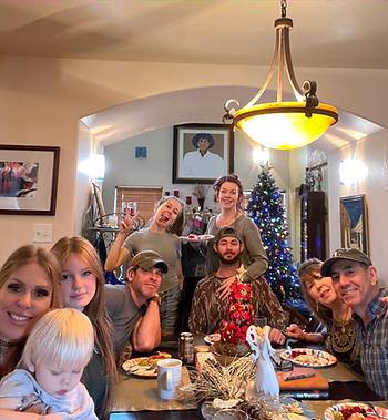 Family breakfast, Christmas morning.