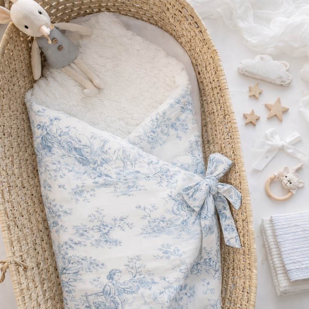 Couverture d’emmaillotage Toile de jouy