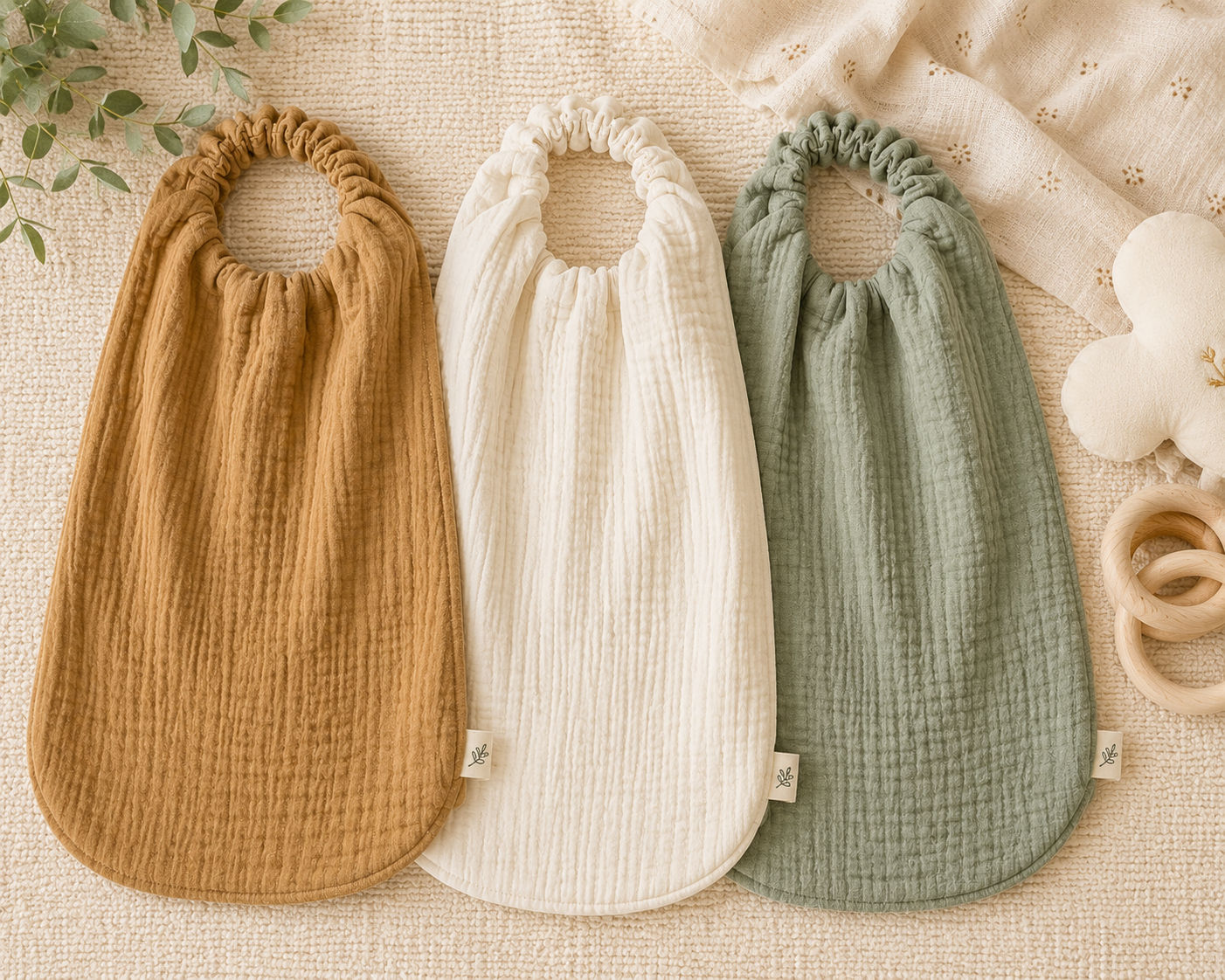 Trio bavoir maternelle élastique