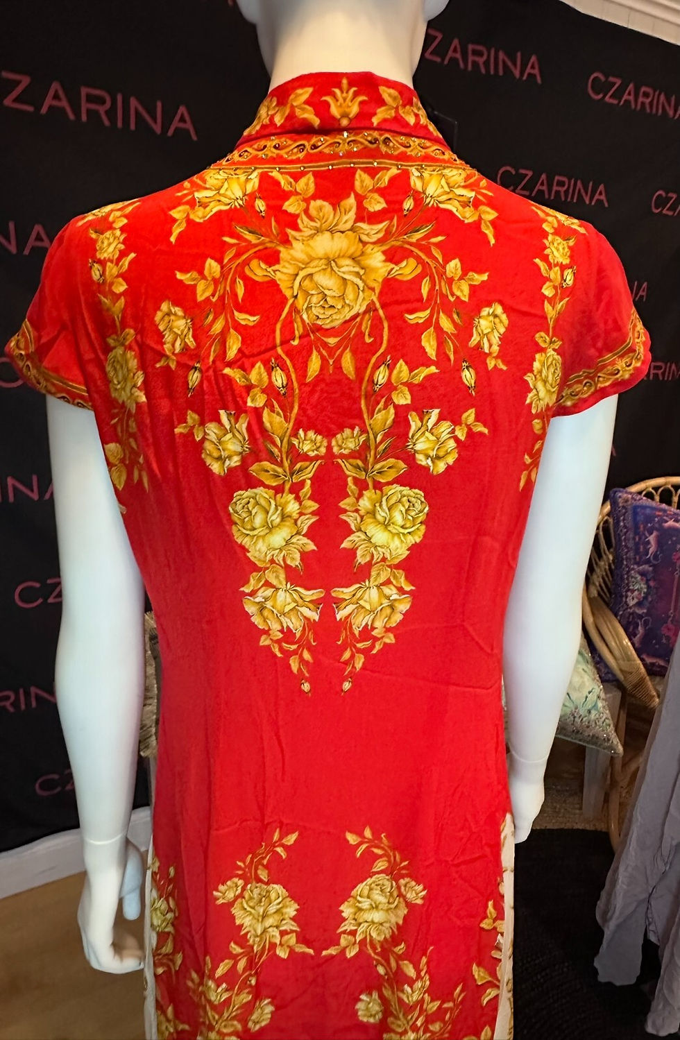 Thumbnail: Czarina - A Night in Shanghai Mini Collar Dress.