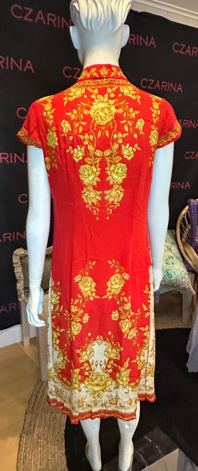 Thumbnail: Czarina - A Night in Shanghai Mini Collar Dress.