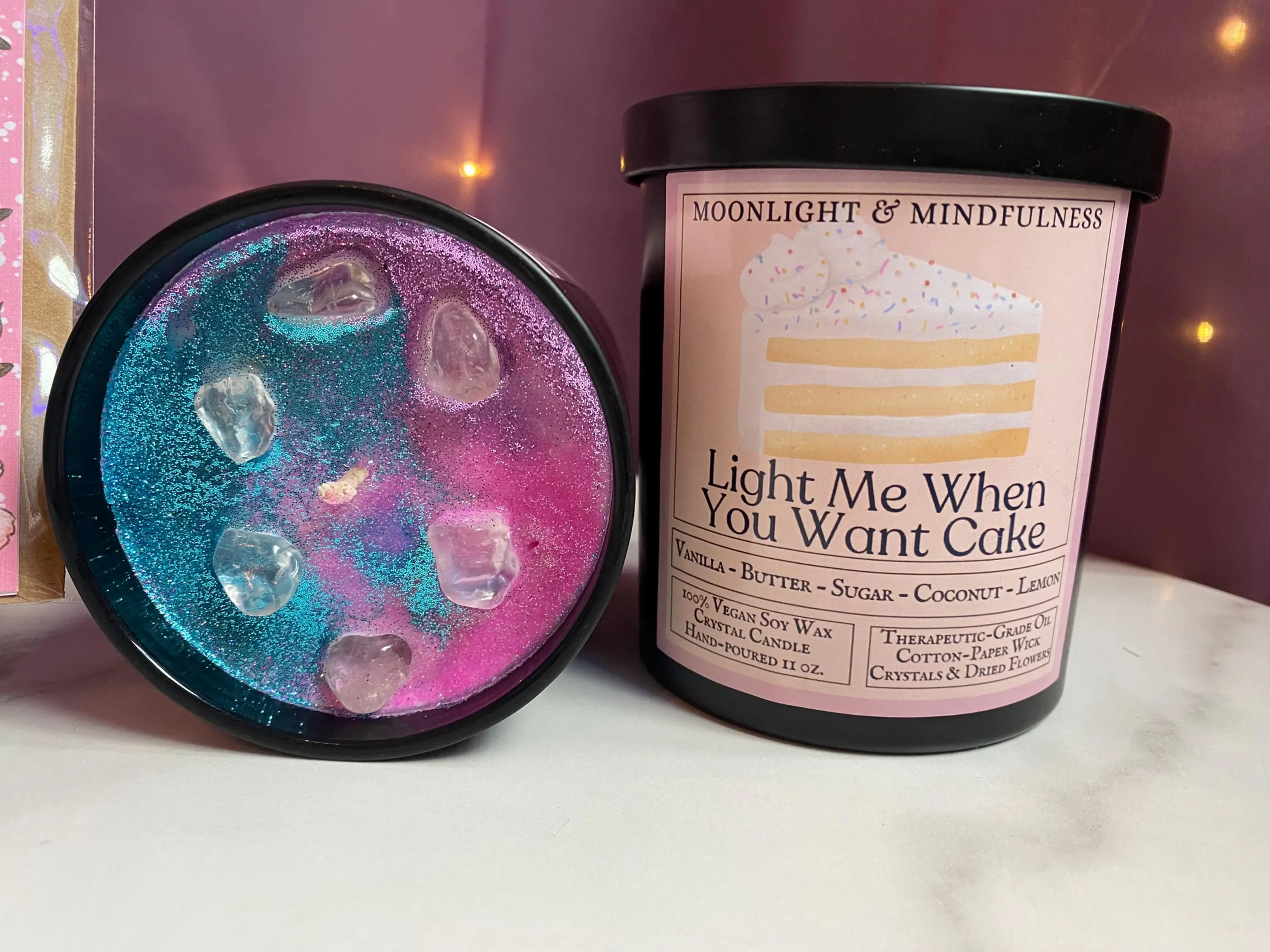 Light Me When You Want Cake Soy Wax Crystal Cand