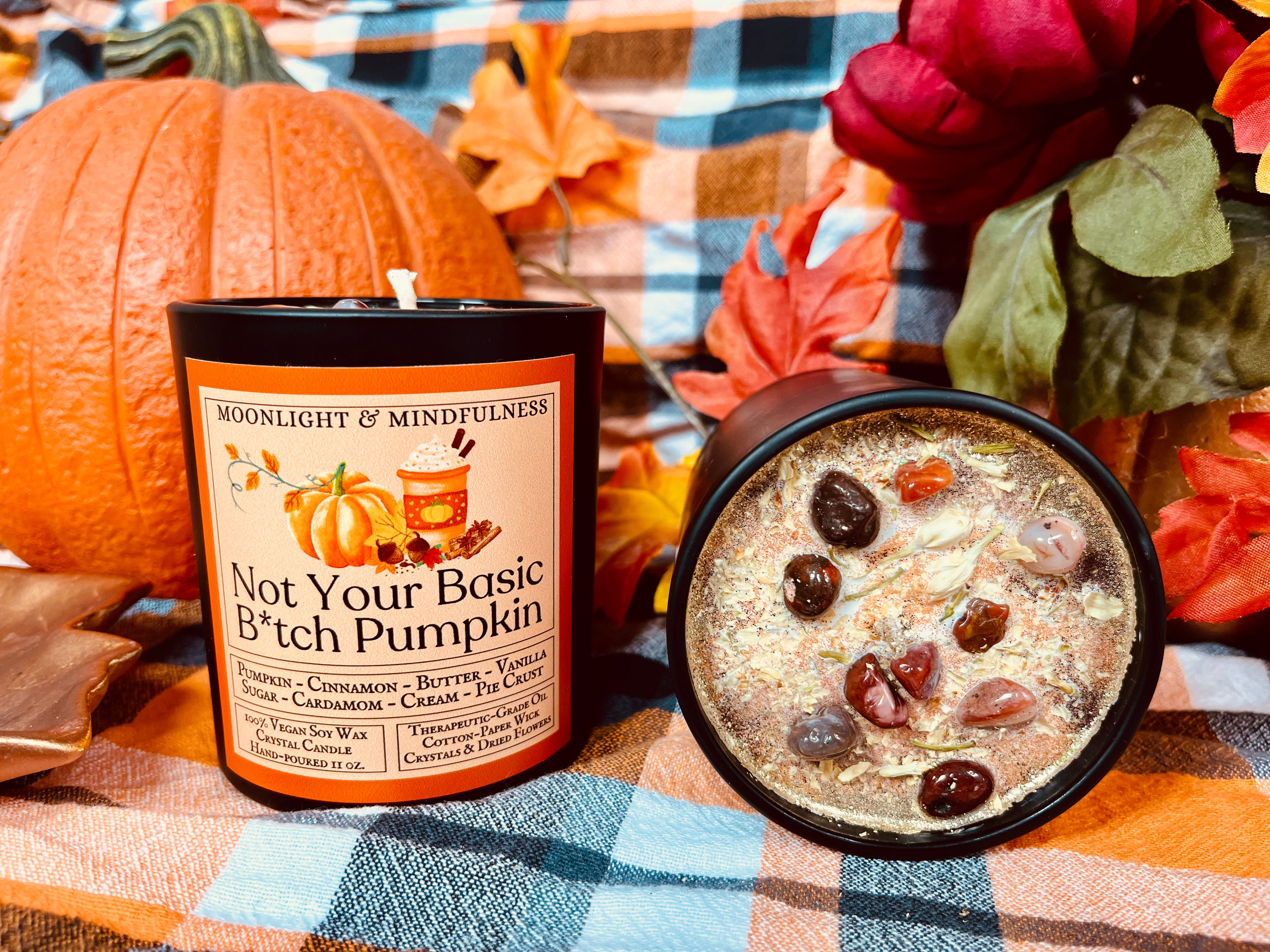 Pumpkin Soy Wax Crystal Candle, Hand-Poured, Pumpkin Spice