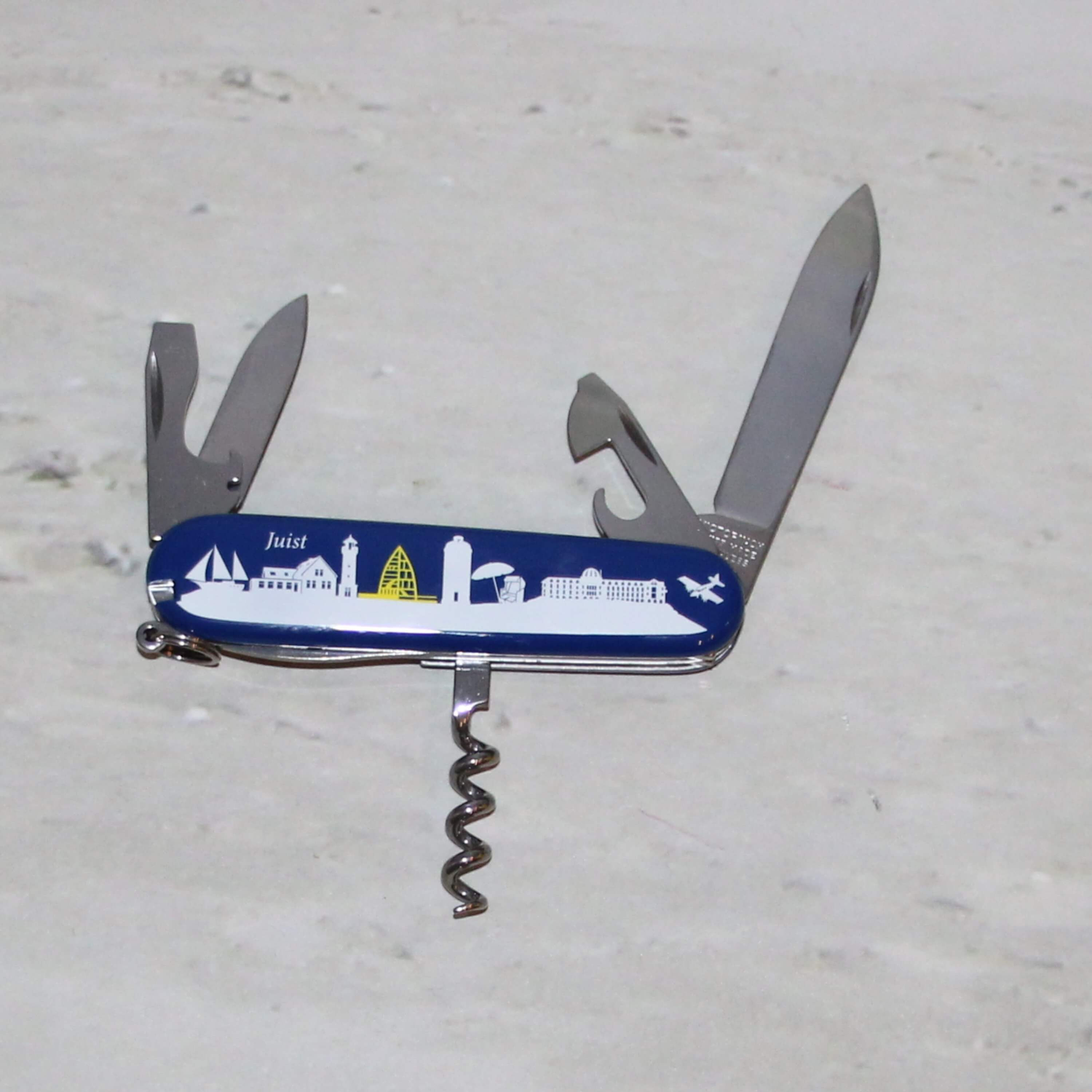 Juister Taschenmesser blau und neu schwarz