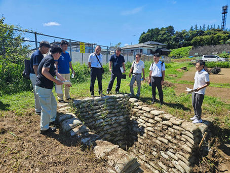 まどか幼稚園前冠水と成瀬中の法面確認