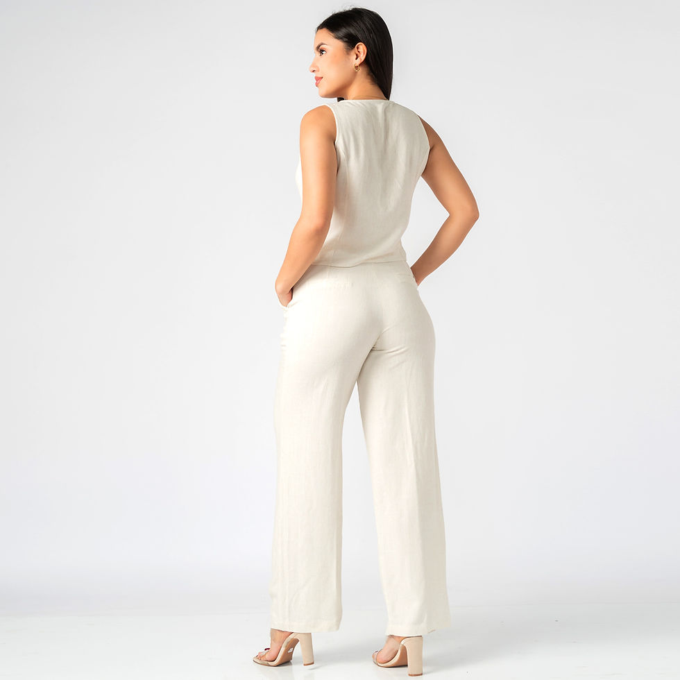 Miniatura: Pantalón Wide Leg Lino Gia