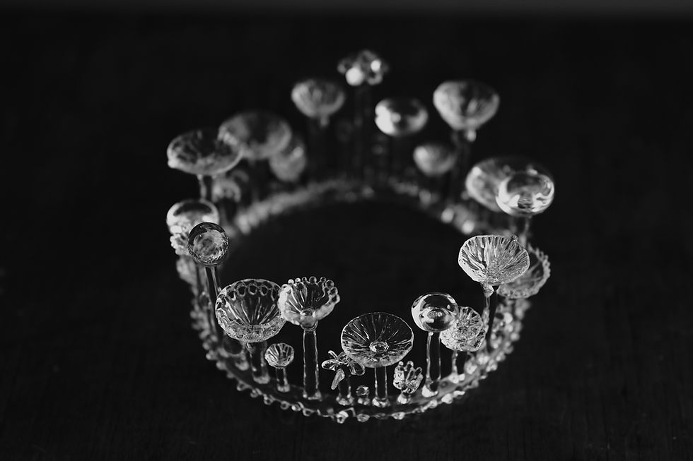 サムネイル： ガラス作品「苔の輪」K80_2