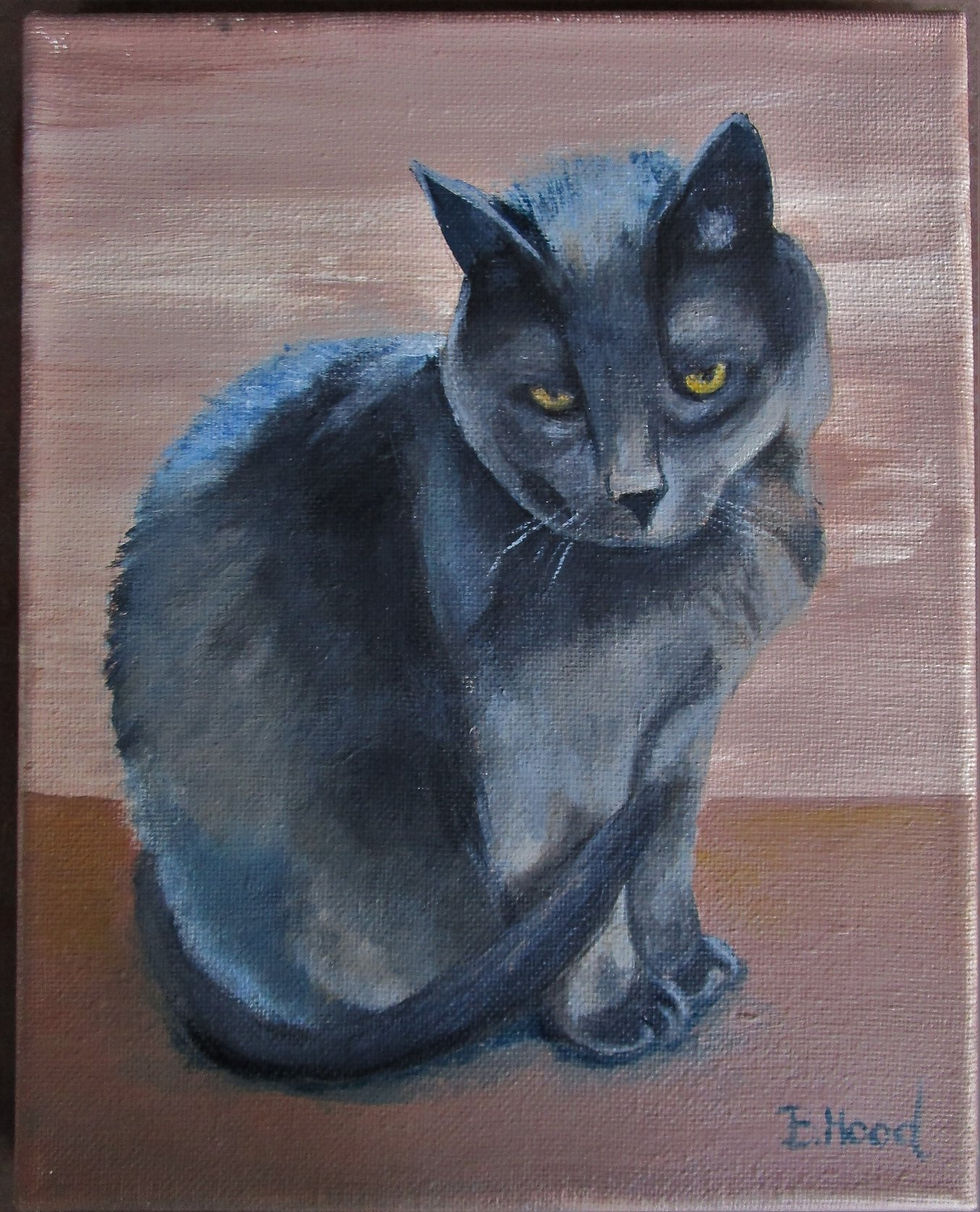 Black Cat Painting