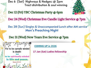 2025 DECEMBER EVENTS