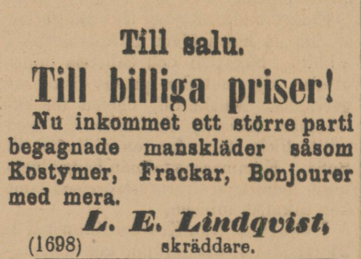 Norra Hallands Tidnings Vestkusten 1886-08-28. Källa: Kungliga biblioteket Svenska tidningar