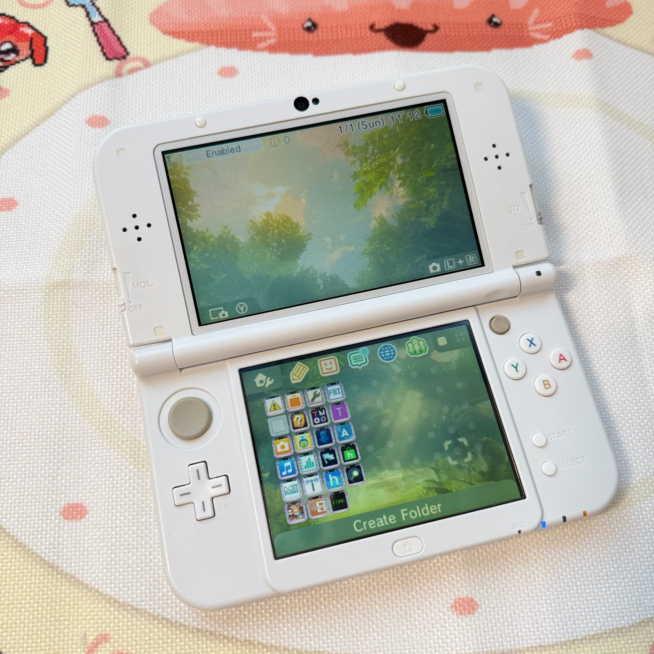 White NEW 3DS LL +128G TN+TN (0248)