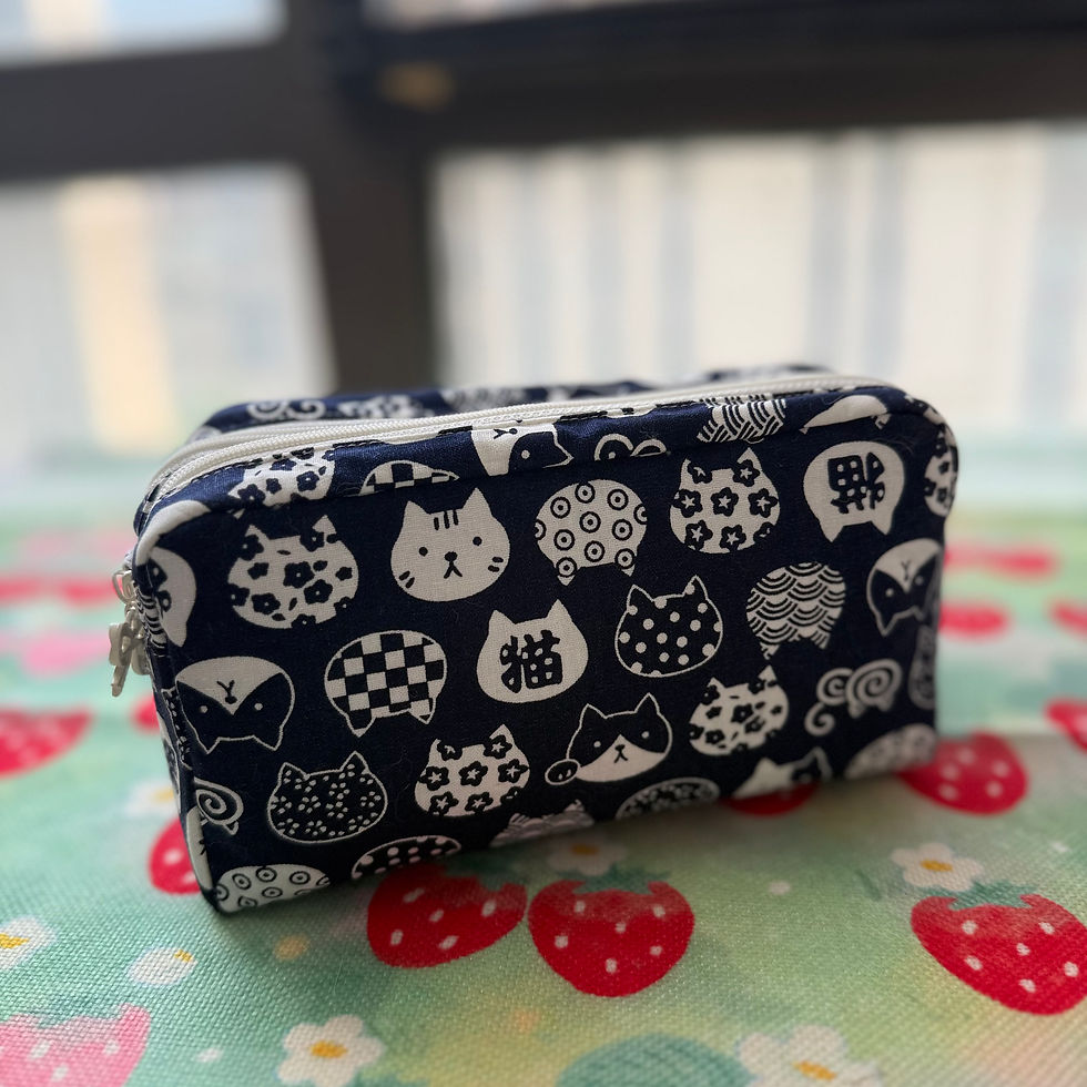 Thumbnail: Cute double zipper bag for 2 handhelds 