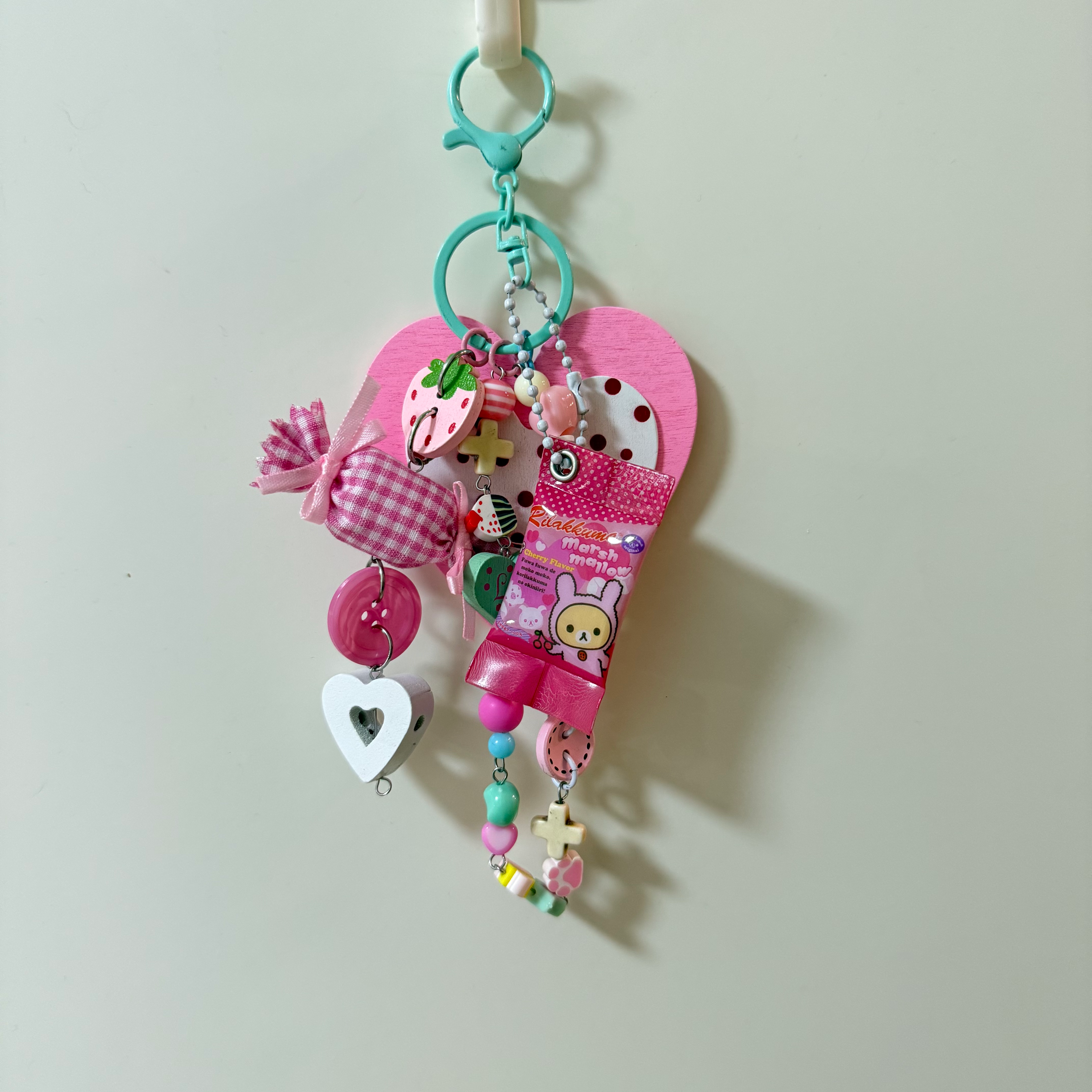 Cute candy Rilakkuma & 🎵 crochent pendant 