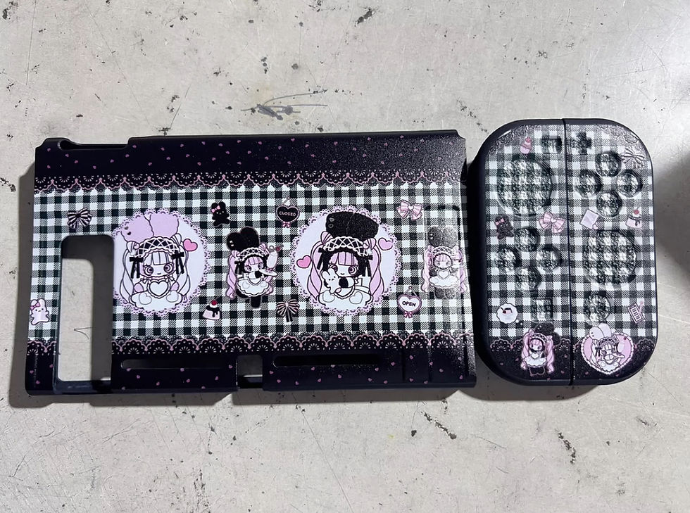 Thumbnail: Cute maid case for black & rose pink ds switch