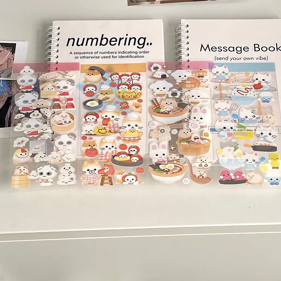 Thumbnail: Cute sticker sheets kit | _ are you hungry again today 