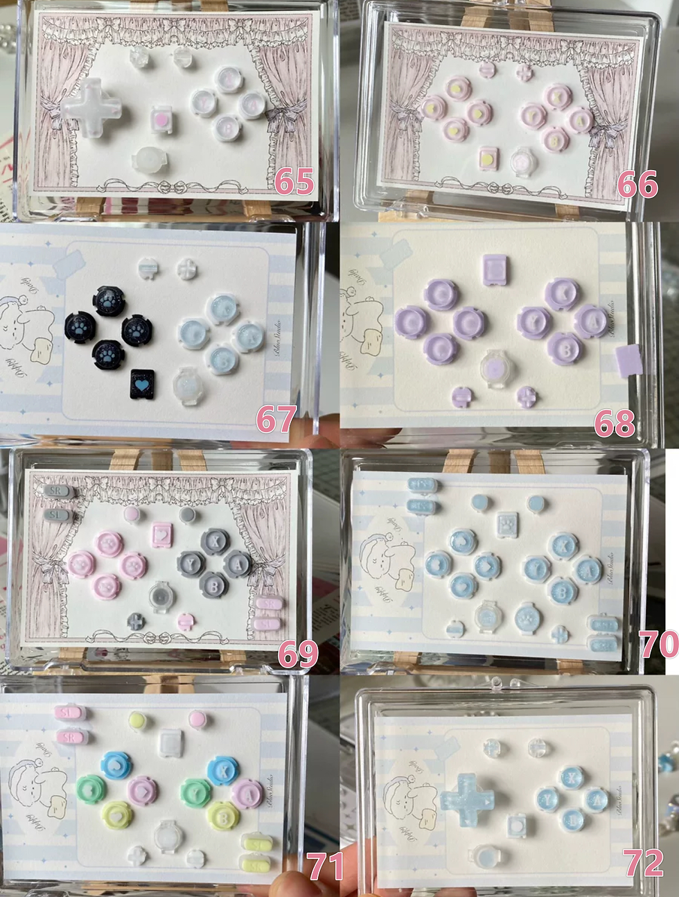 Thumbnail: Cute custom switch lite replacement  buttons 9 pic sets 