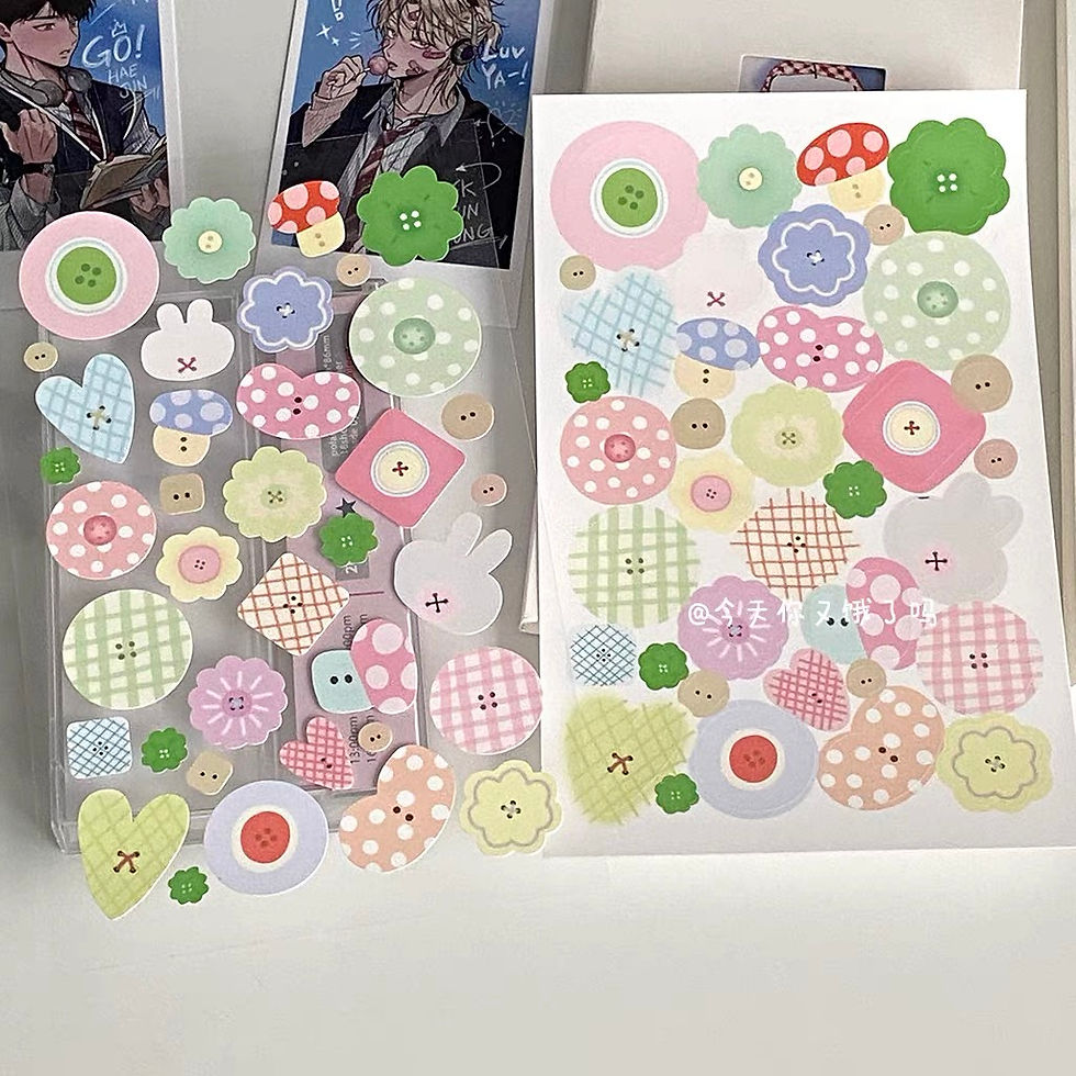Thumbnail: Cute sticker sheets kit | _ are you hungry again today 